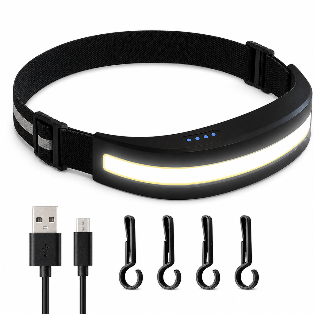 Rechargeable LED Running Waist Light – Adjustable Reflective Belt