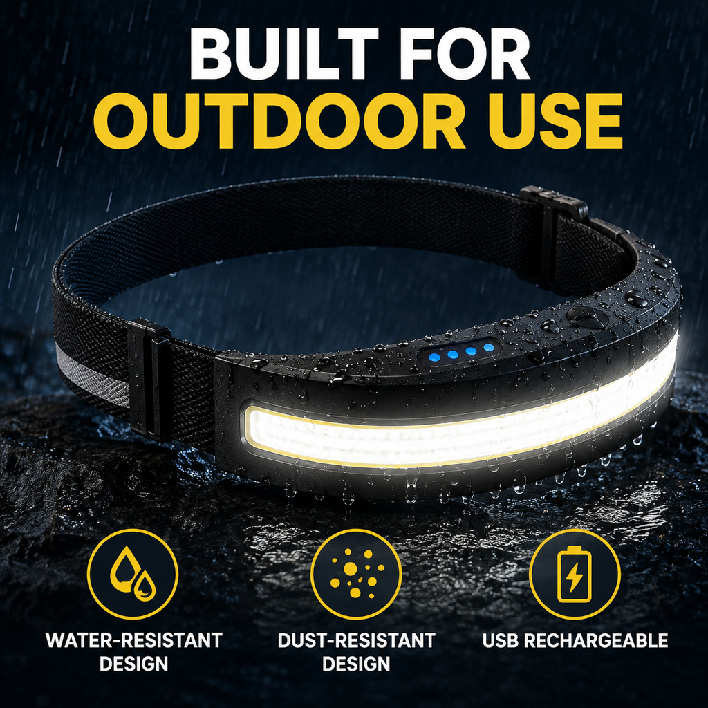 Rechargeable LED Running Waist Light – Adjustable Reflective Belt