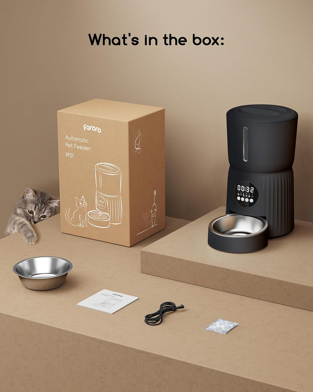 Automatic cat feeder 4L with timer – view 9