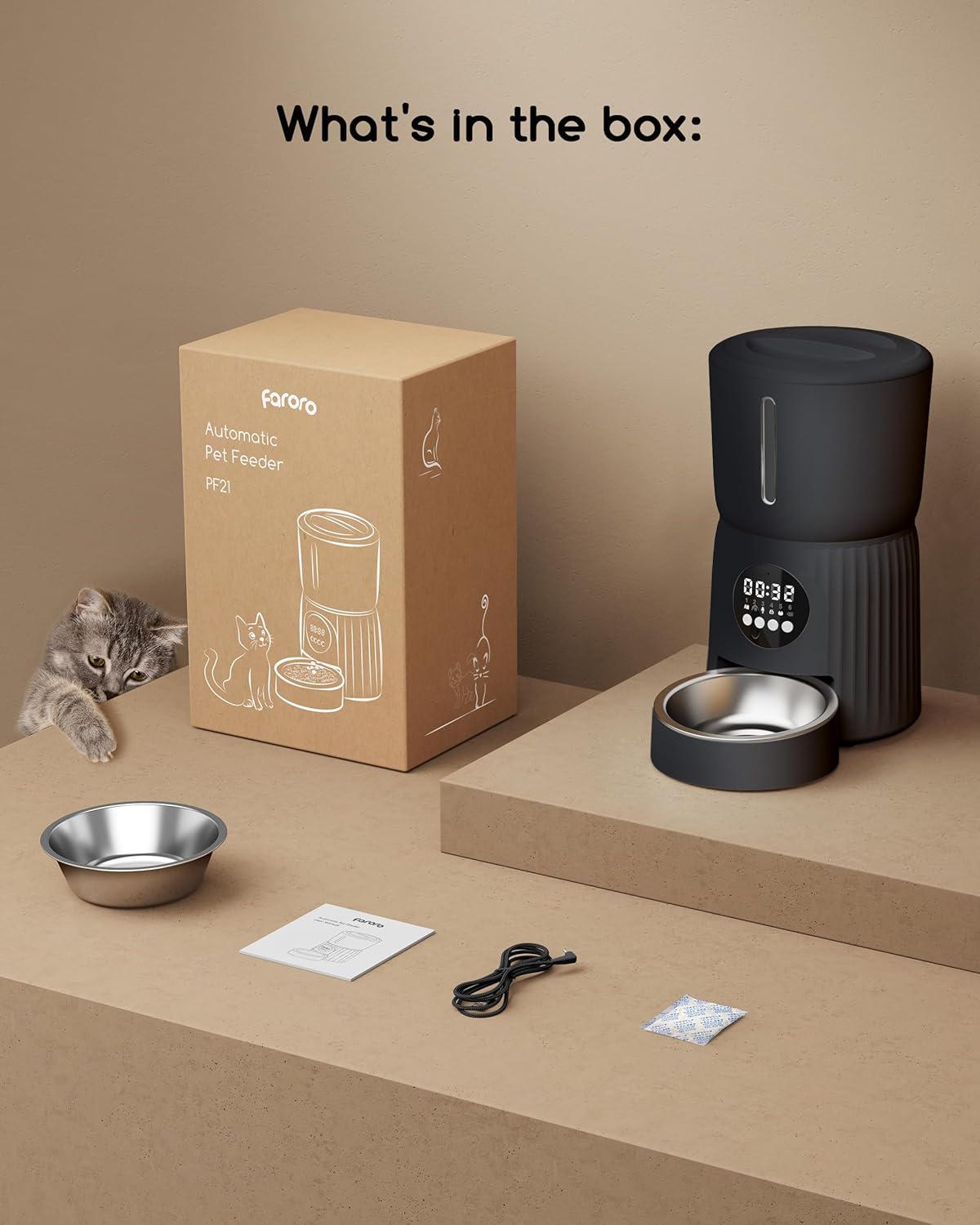 Automatic cat feeder 4L with timer – view 9