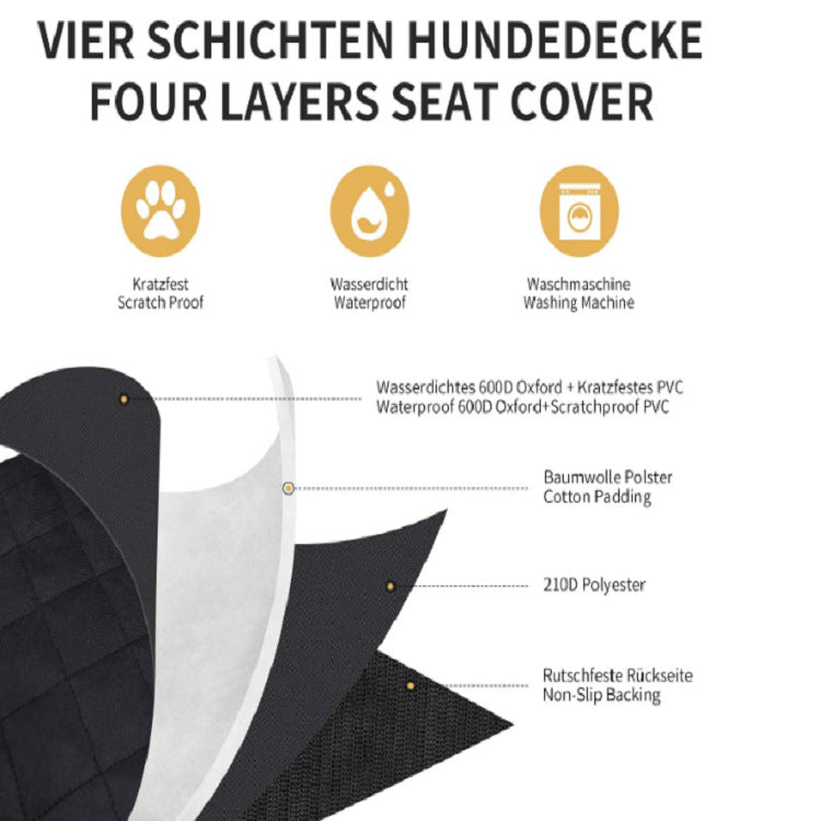 Black Oxford cloth car boot mat for dogs – view 4