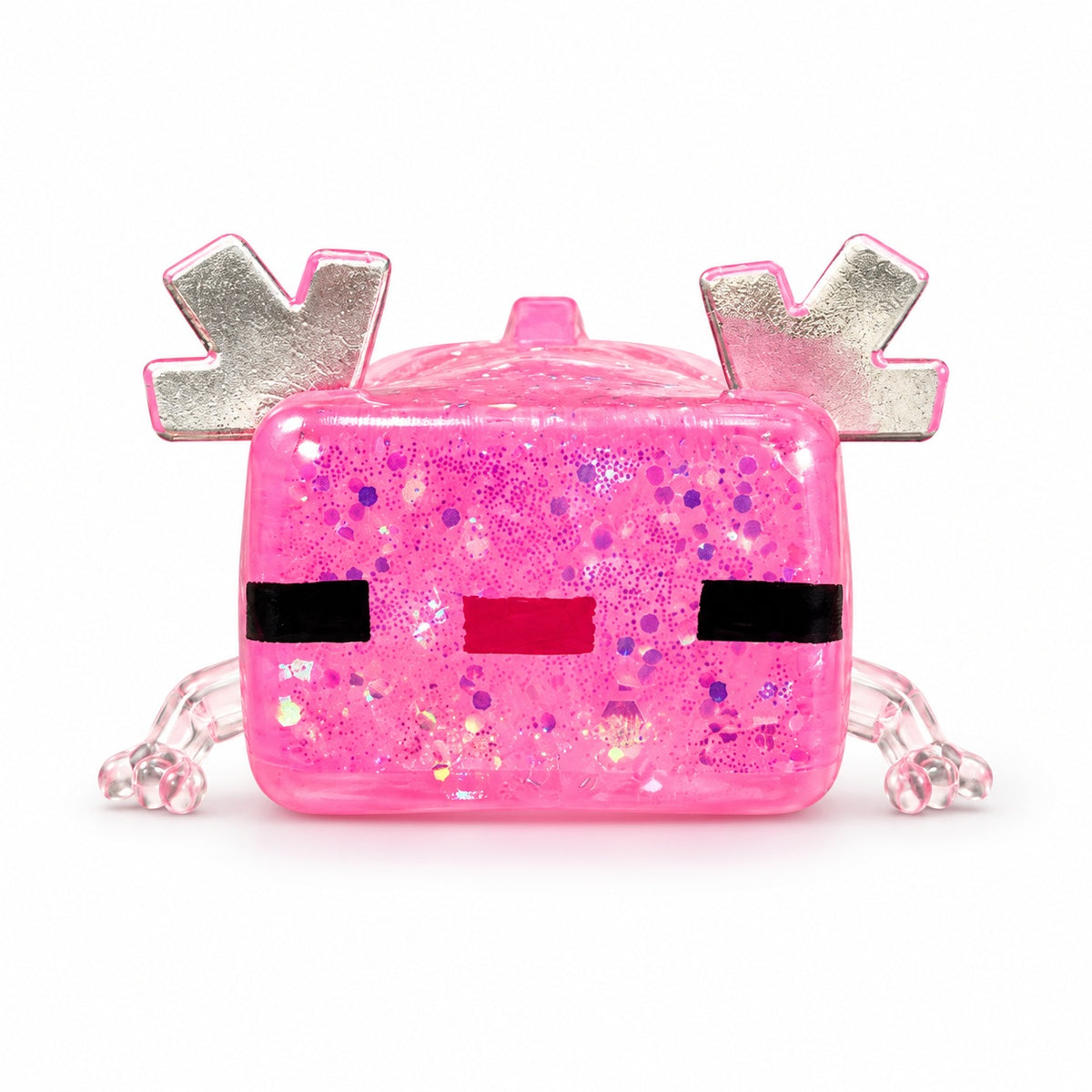 Squishy Fidget Toy – Fun Squeeze Toy in Cute Designs – Pixel Axolotl – Pink