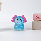 Squishy Fidget Toy – Fun Squeeze Toy in Cute Designs – Mini Axolotl – Blue