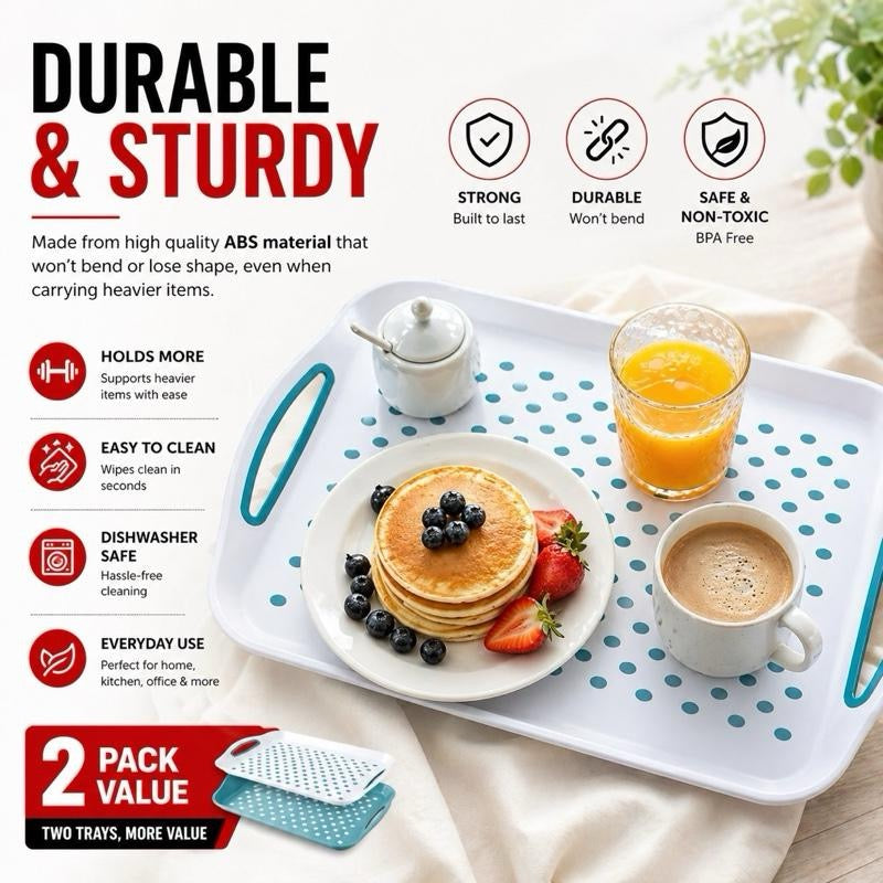 Anti-Slip Serving Tray Set