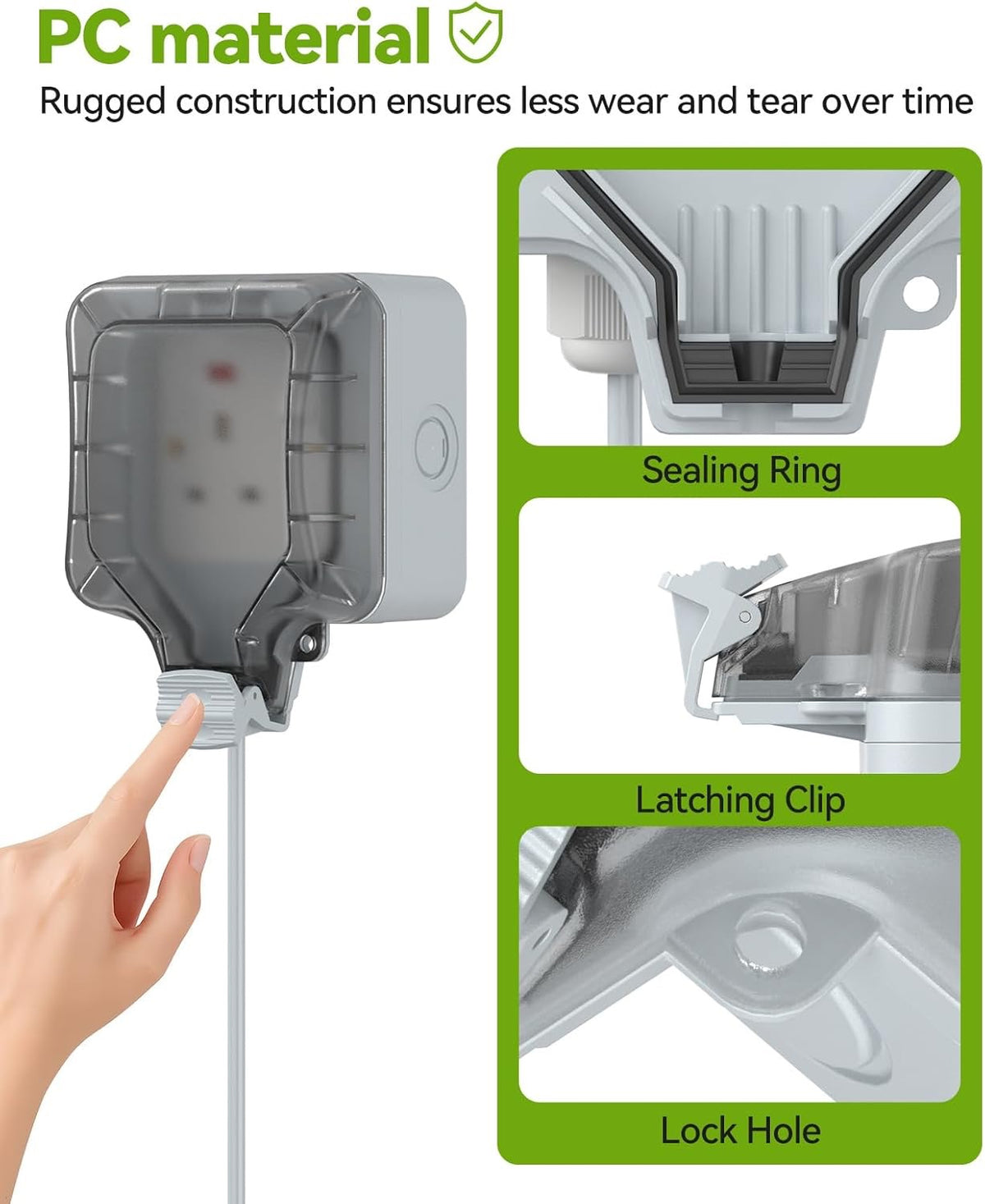 Weatherproof Outdoor Extension Socket