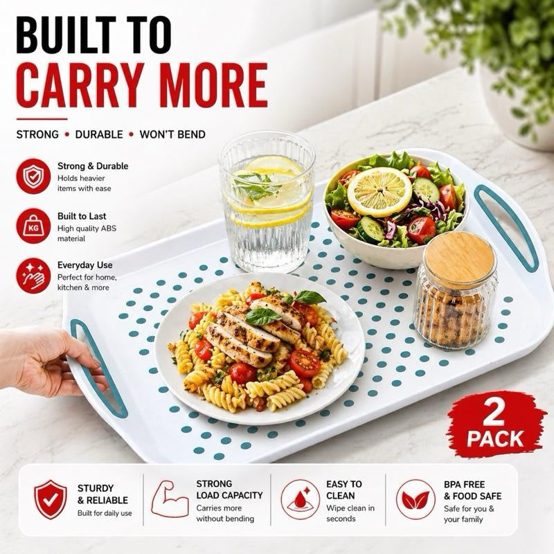 Anti-Slip Serving Tray Set