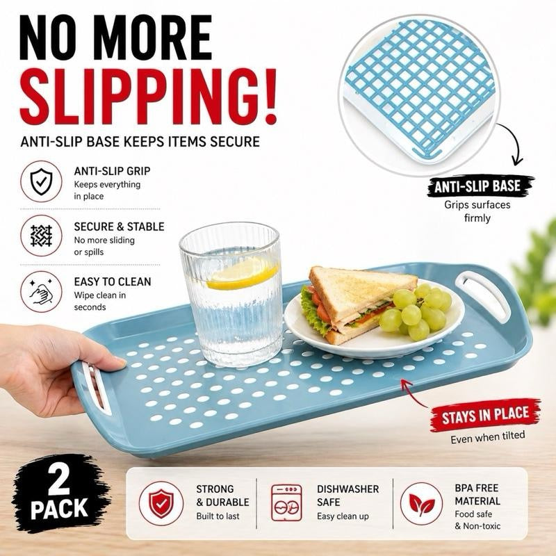 Anti-Slip Serving Tray Set