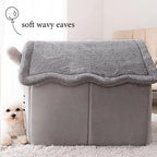 Igloo fleece pet cave bed – view 5