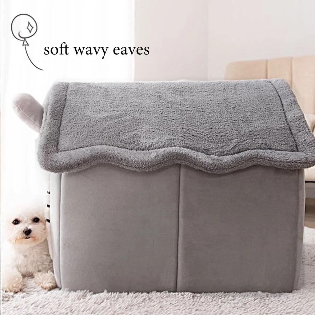 Igloo fleece pet cave bed – view 5