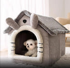 Igloo fleece pet cave bed – view 3