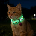 1pc Glowing Pet Collar with Paw Print Design – Luminous Night Safety Collar for Small Dogs and Cats