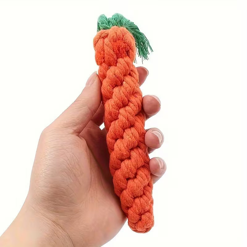 Interactive Carrot-Shaped Dog Toy with Tassel