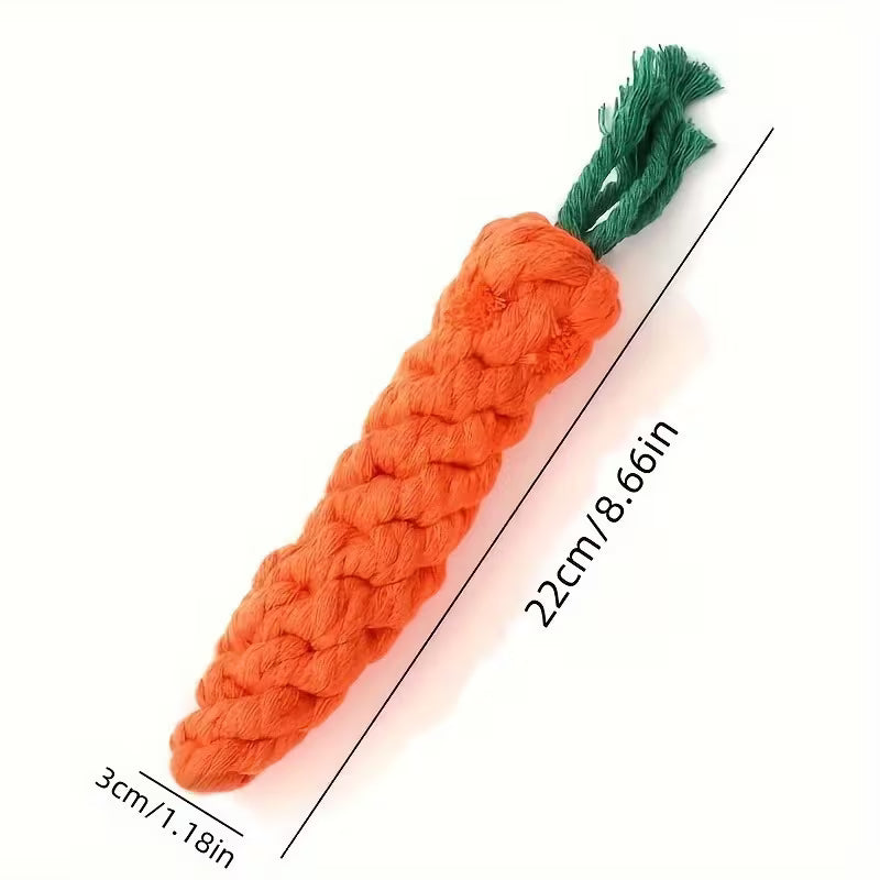 Interactive Carrot-Shaped Dog Toy with Tassel