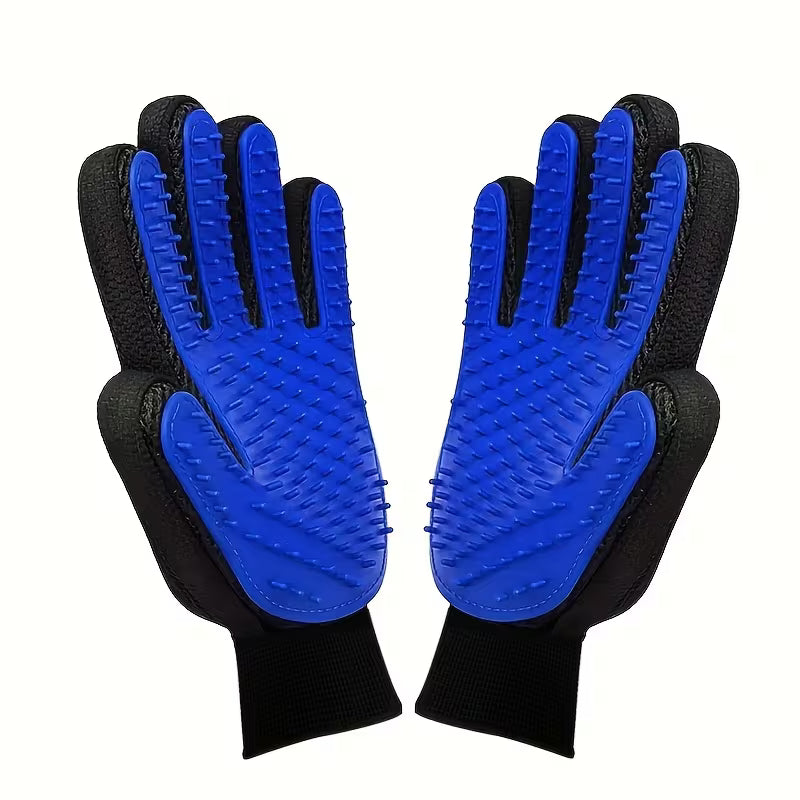 Pet Grooming Gloves for Dogs and Cats – Deshedding, Massage and Loose Fur Removal