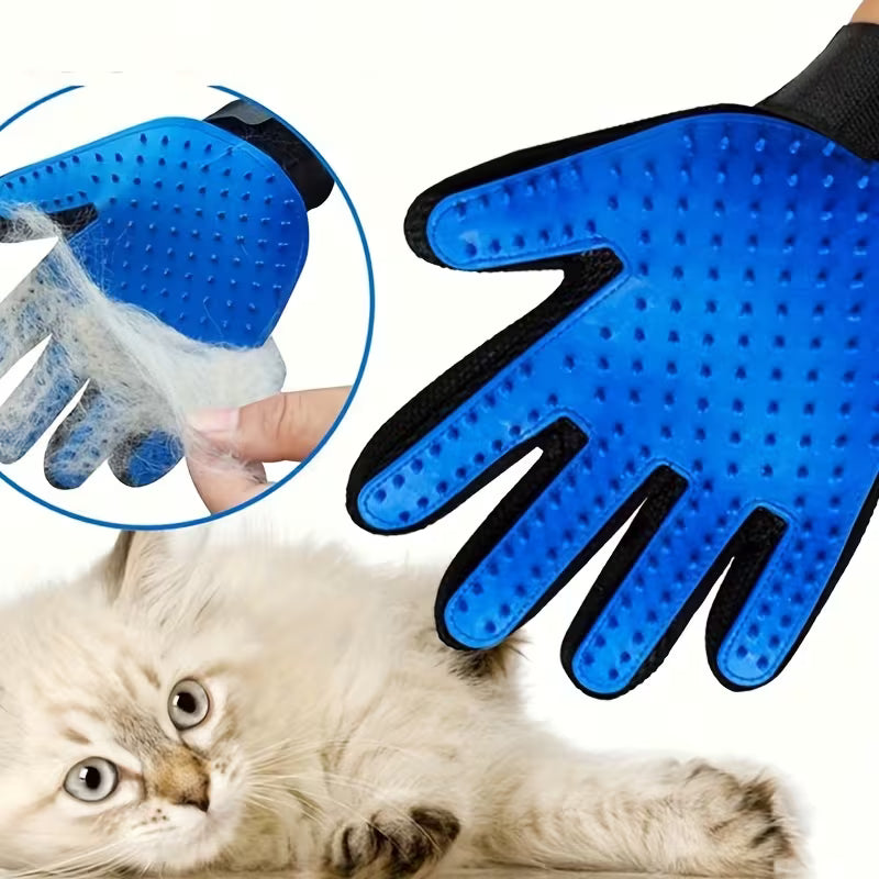 Pet Grooming Gloves for Dogs and Cats – Deshedding, Massage and Loose Fur Removal