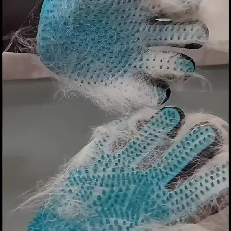 Pet Grooming Gloves for Dogs and Cats – Deshedding, Massage and Loose Fur Removal
