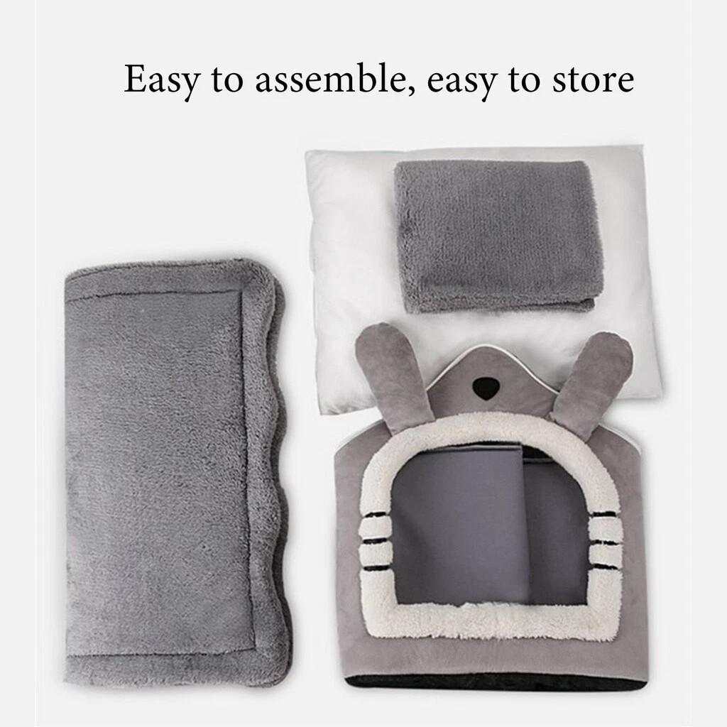 Igloo fleece pet cave bed – view 6
