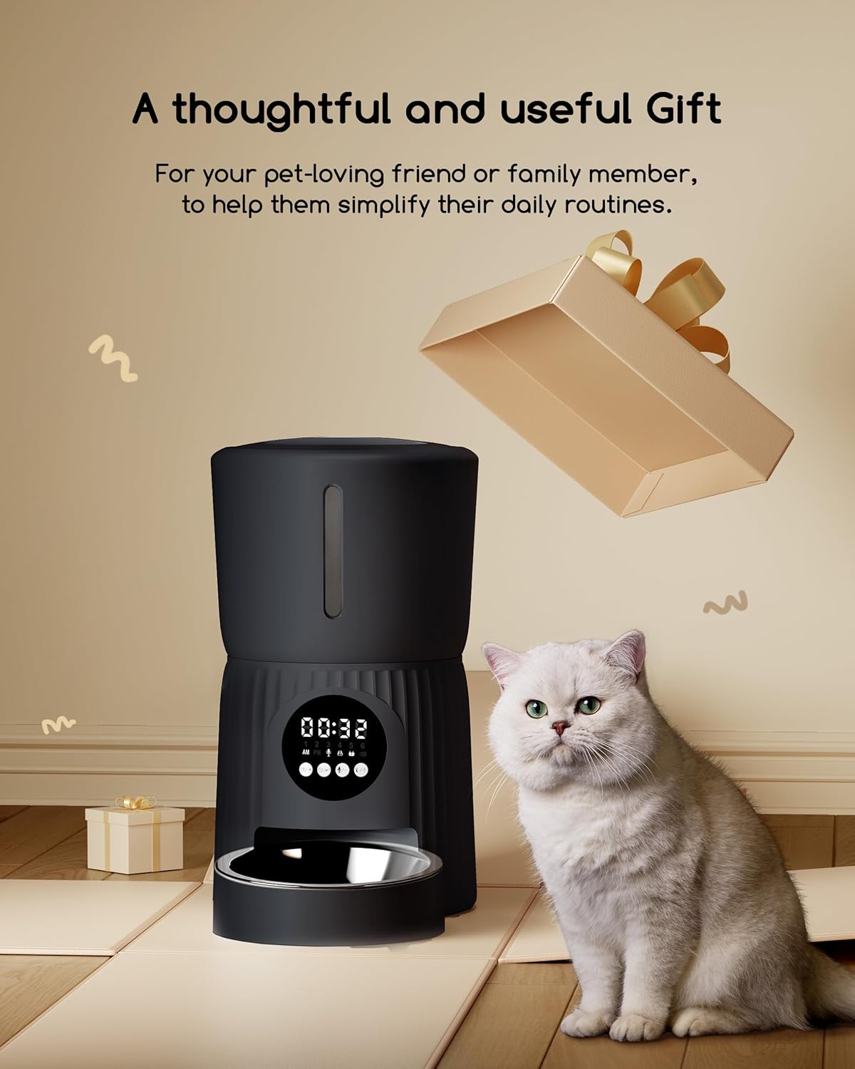 Automatic cat feeder 4L with timer – view 8