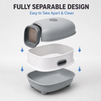 UV Sterilising Enclosed Cat Litter Box with Scoop