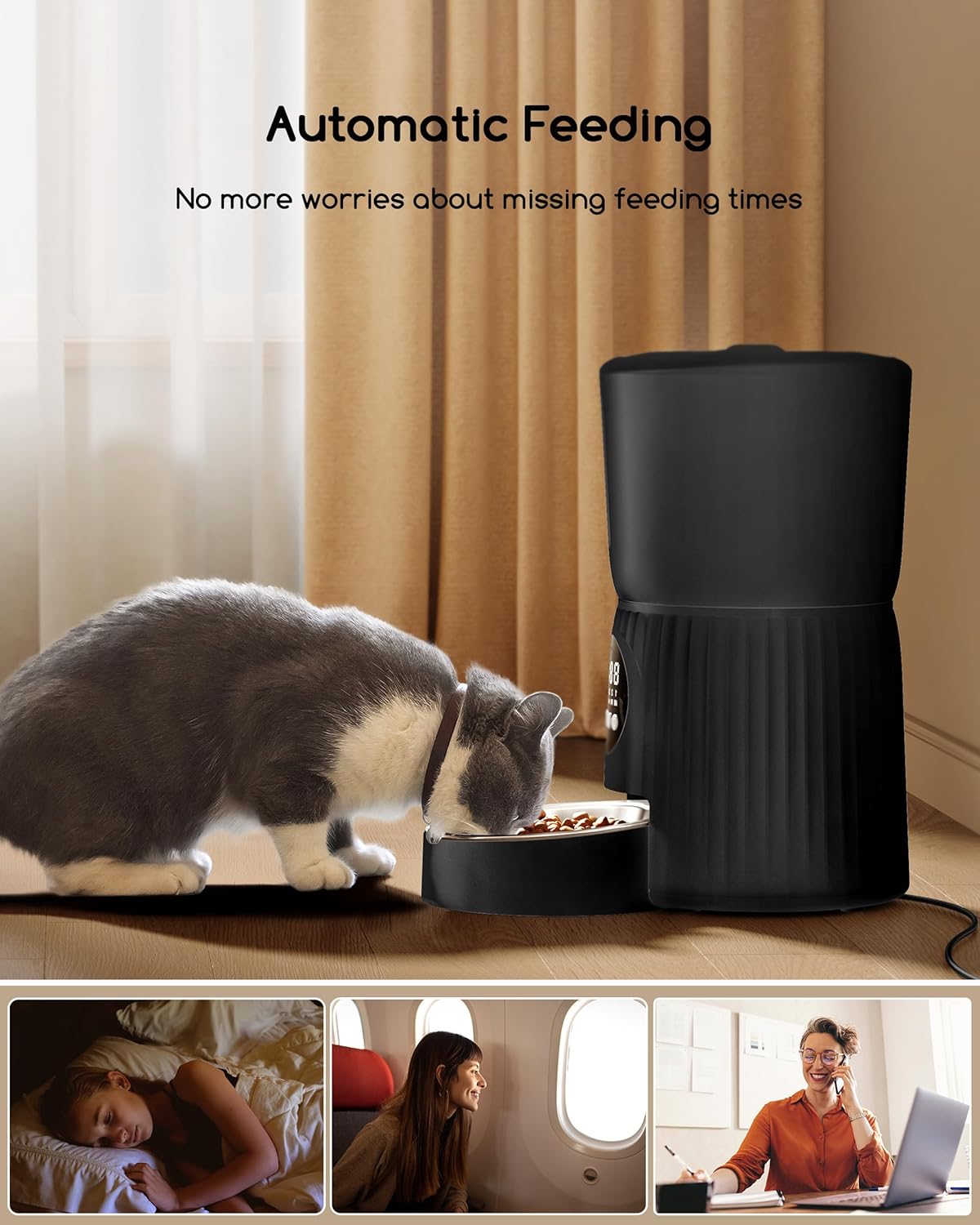 Automatic cat feeder 4L with timer – view 3
