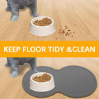 Silicone pet feeding mat with raised edges – view 4