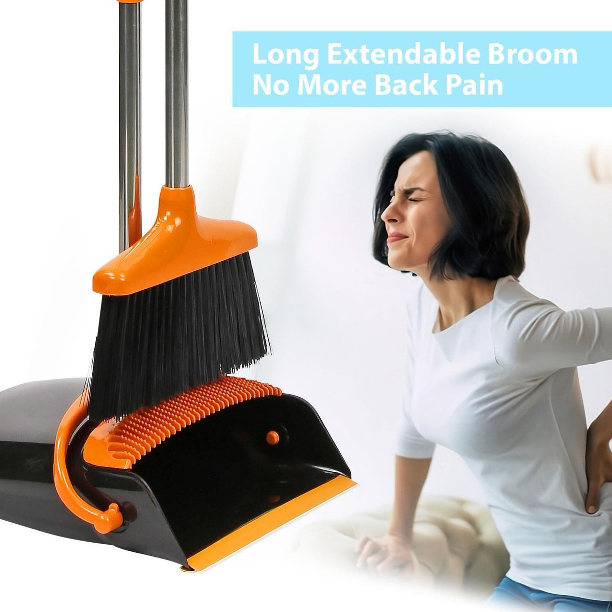 Long Handled Broom And Dustpan Set