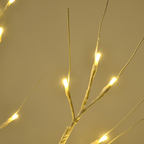 HOMCOM 4ft Artificial White Birch Tree Light  72 Warm White Pre-Lit LED Light