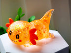 Squishy Fidget Toy – Fun Squeeze Toy in Cute Designs – Lying Axolotl – Orange