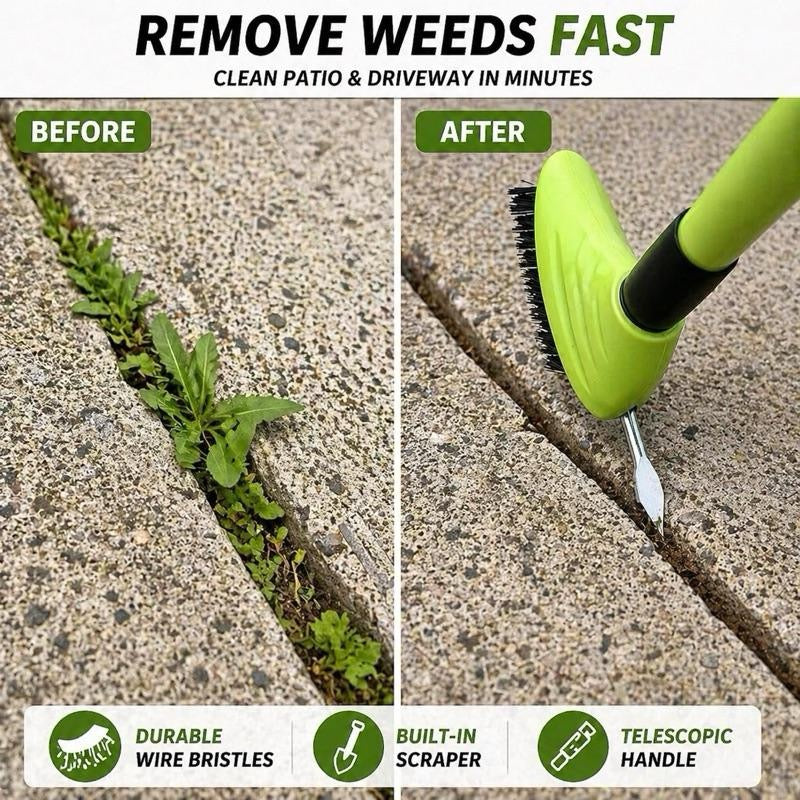3-in-1 Telescopic Weed Removal Brush Set
