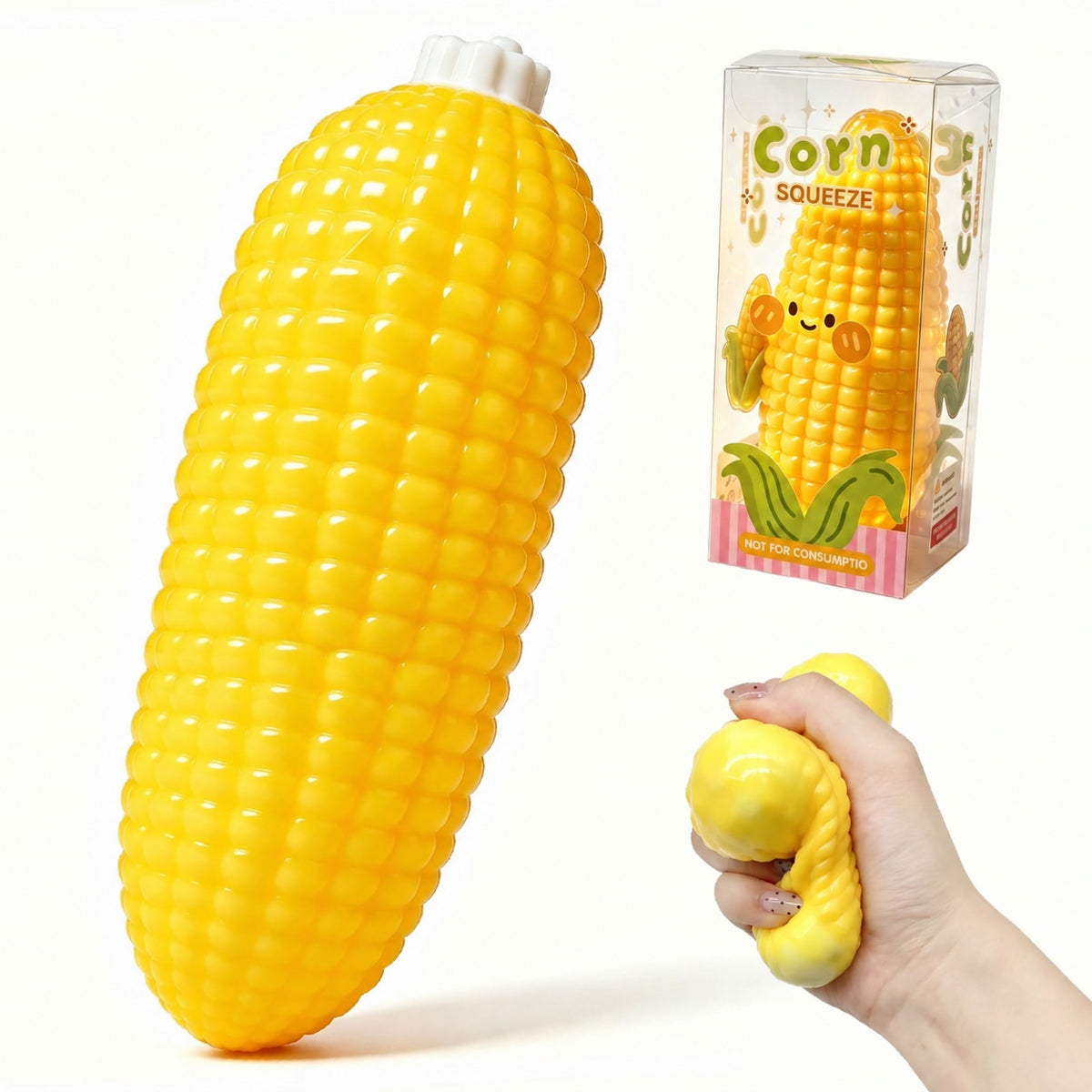 Squishy Fidget Toy – Fun Squeeze Toy in Cute Designs – Corn