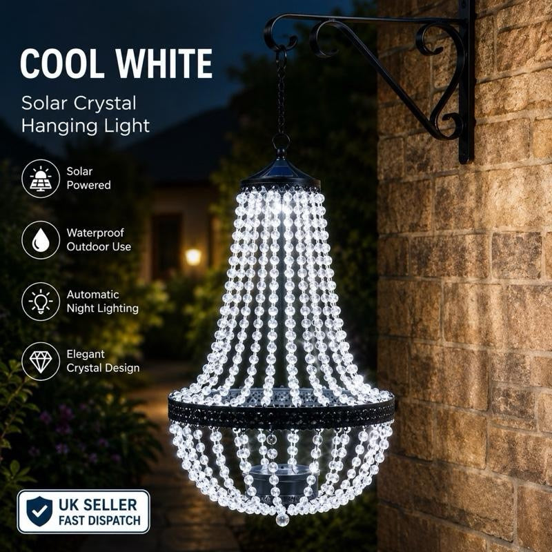 Solar Crystal Chandelier Outdoor Light