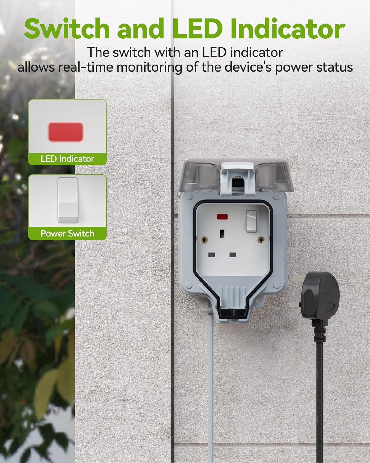 Weatherproof Outdoor Extension Socket