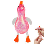 Squishy Fidget Toy – Fun Squeeze Toy in Cute Designs – Glitter Duck – Pink