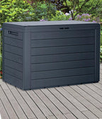 Large Outdoor Garden Storage Box – Weather-Resistant Deck Box with Lid