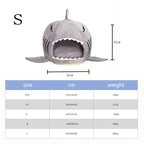 Shark bed size chart with dimensions