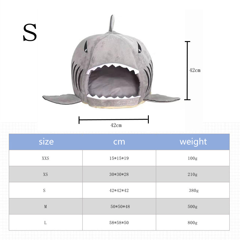 Shark bed size chart with dimensions