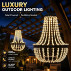 Solar Crystal Chandelier Outdoor Light