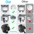 Weatherproof Outdoor Double Socket