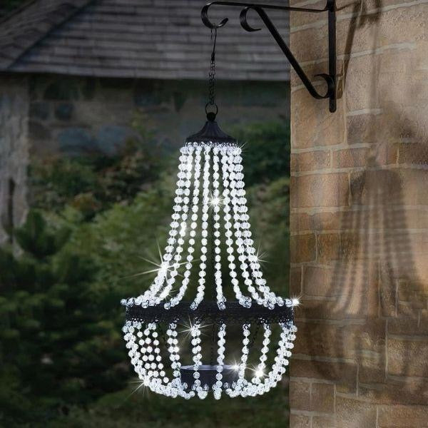 Solar Crystal Chandelier Outdoor Light