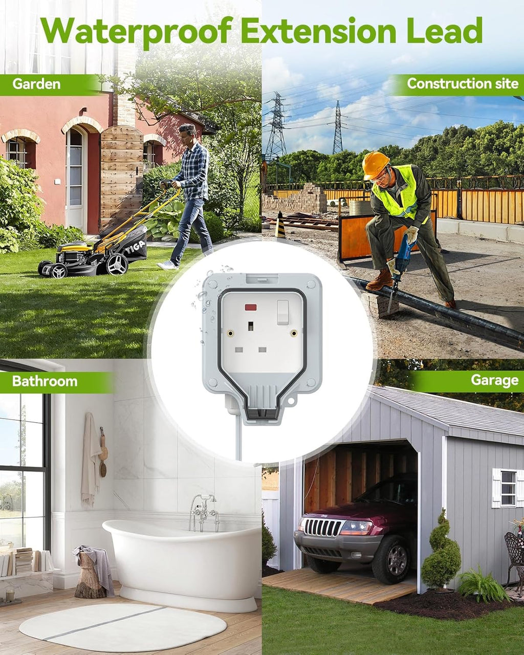 Weatherproof Outdoor Extension Socket