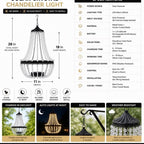 Solar Crystal Chandelier Outdoor Light