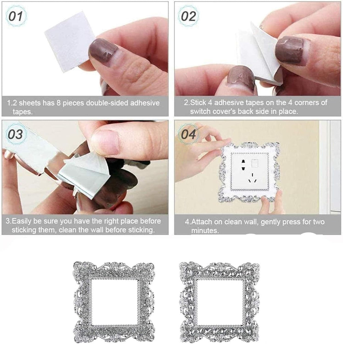 Decorative Plastic Switch Surround Stickers