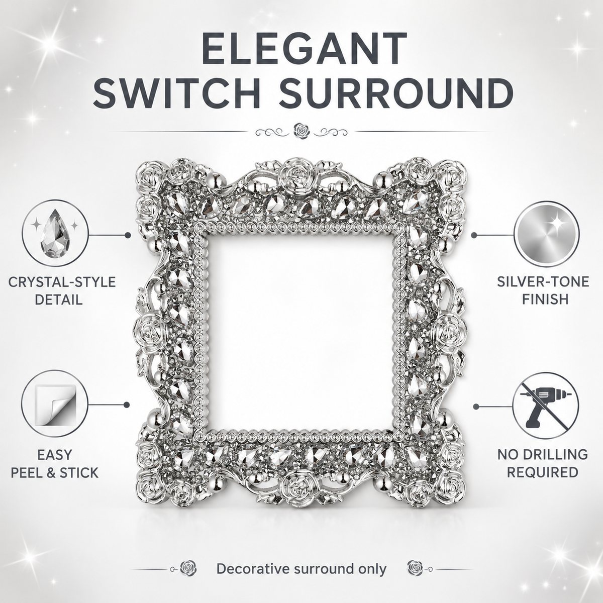 Decorative Plastic Switch Surround Stickers