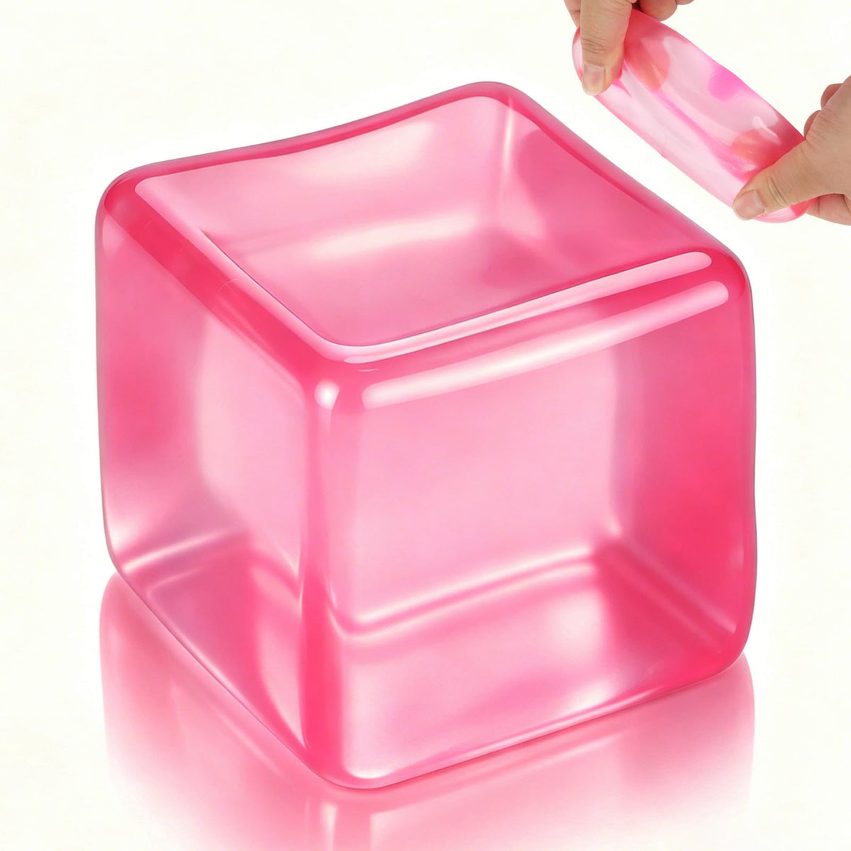 Squishy Fidget Toy – Fun Squeeze Toy in Cute Designs – Jelly Cube – Pink