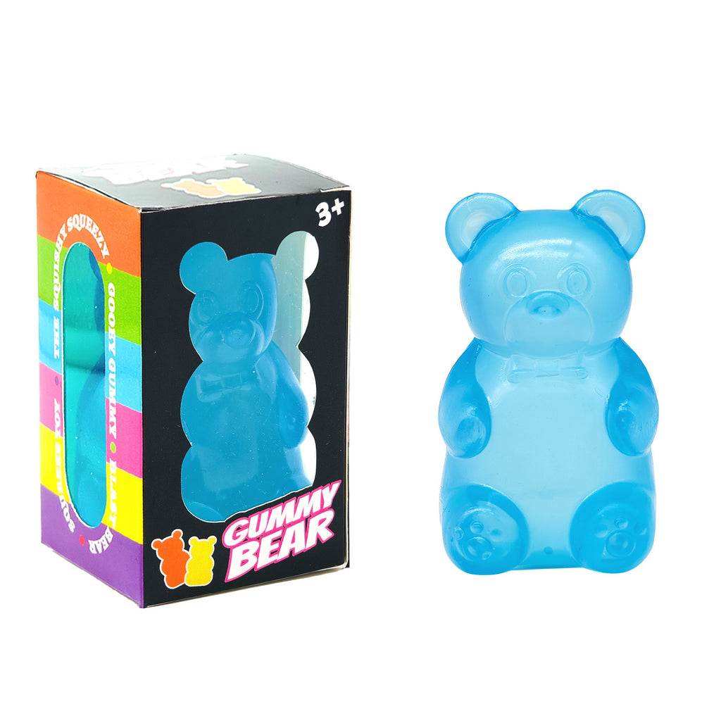 Squishy Fidget Toy – Fun Squeeze Toy in Cute Designs – Gummy Bear – Blue