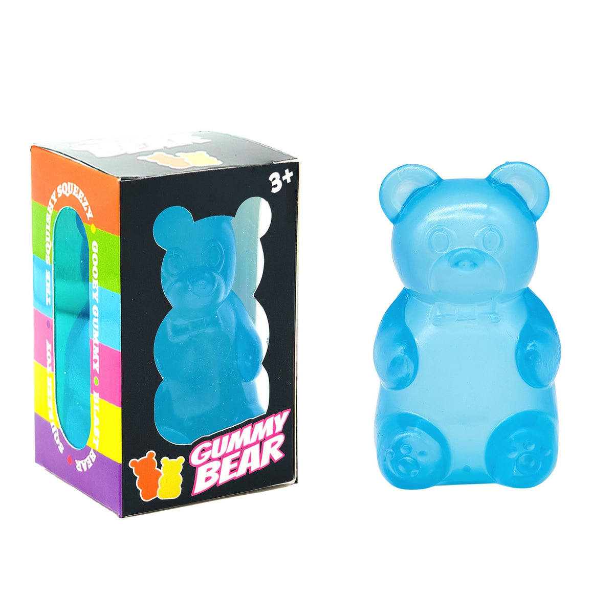 Squishy Fidget Toy – Fun Squeeze Toy in Cute Designs – Gummy Bear – Blue