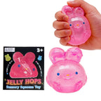 Squishy Fidget Toy – Fun Squeeze Toy in Cute Designs – Jelly Bunny – Pink