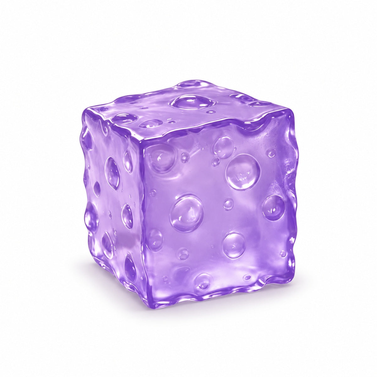 Squishy Fidget Toy – Fun Squeeze Toy in Cute Designs – Bubble Cube – Purple