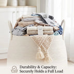 65L Laundry Basket Folding Bin Bag Hamper Dirty Washing Clothes Storage Handle-Black